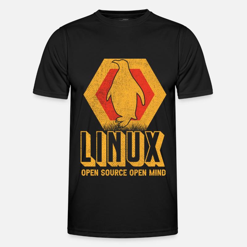 Linux Geek Penguin Nerd Computer Scientist Men's Functional T-Shirt