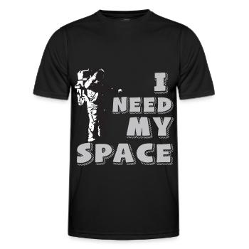 Astronaut need my Space Raumfahrt - Männer Funktions-T-Shirt - Schwarz - Vorne - AI Model Male 178 dark (178cm)