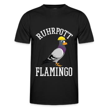 Ruhrpott Flamingo Rheingebiet NRW Ruhr - Männer Funktions-T-Shirt - Schwarz - Vorne - AI Model Male 178 dark (178cm)