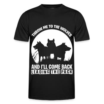 Wolf Pack Rudel Wildhund Wildtiere - Männer Funktions-T-Shirt - Schwarz - Vorne - AI Model Male 178 dark (178cm)