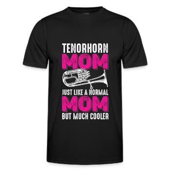 Tenor Horn Mother Wind Instrument Musician - Men's Functional T-Shirt - black - Front - AI Model Male 178 dark (178cm)
