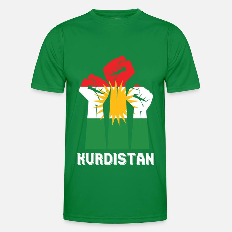 Kurdistan Liberté Kurde Drapeau kurde T-shirt sport Homme