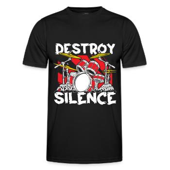 Schlagzeug Schlagzeuger Drumsticks - Männer Funktions-T-Shirt - Schwarz - Vorne - AI Model Male 178 dark (178cm)