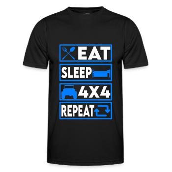 Offroad ATV Routine - Offroader Gift Idea - Men's Functional T-Shirt - black - Front - AI Model Male 178 dark (178cm)