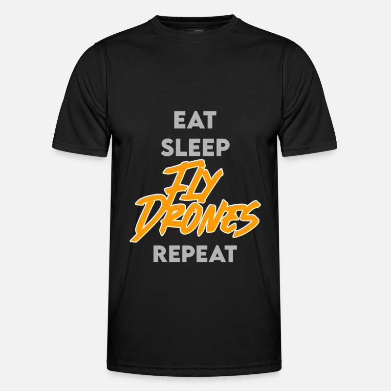 Drohnen Quadcopter Routine Hobby Pilot Männer Funktions-T-Shirt