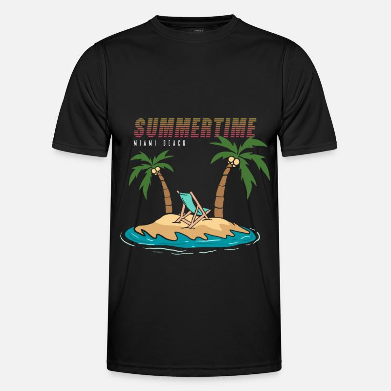 Summertime Miami Beach Vacation Männer Funktions-T-Shirt
