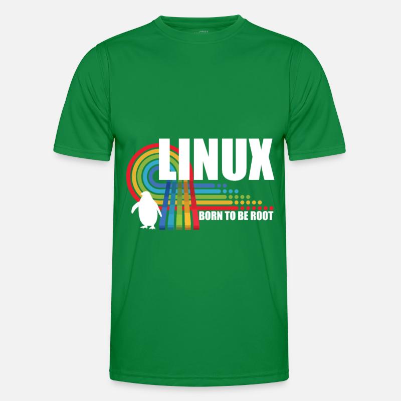 Born To Be Root Penguin Linux Nerd Coding Geek Men's Functional T-Shirt