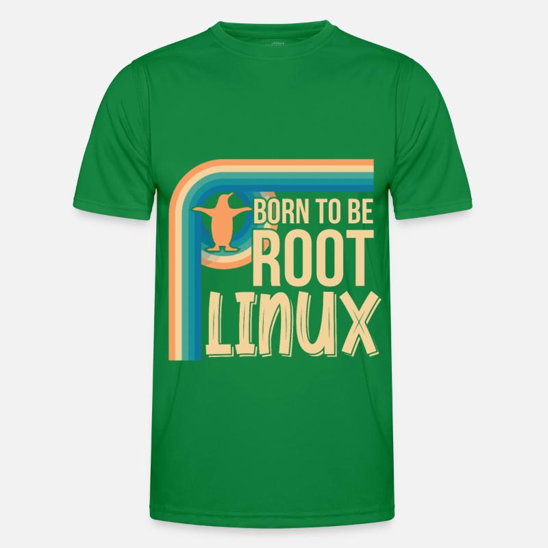 Born To Be Root Linux Nerd zum Coding Männer Funktions-T-Shirt