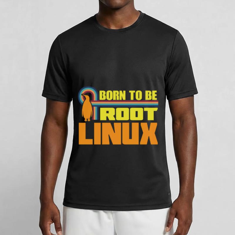 Linux Born To Be Root Nerd zum Coding Geek Männer Funktions-T-Shirt
