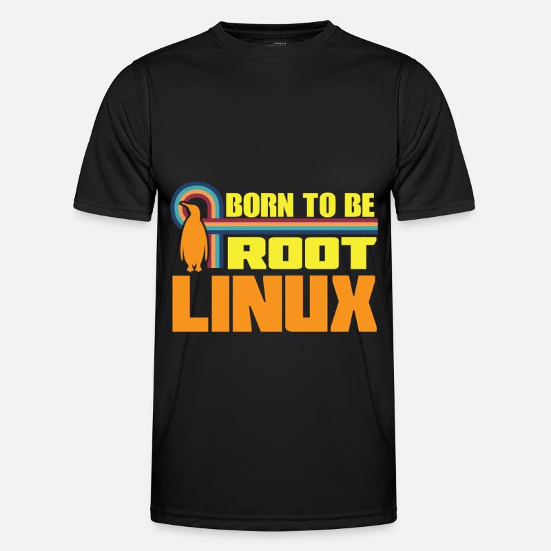 Linux Born To Be Root Nerd zum Coding Geek Men's Functional T-Shirt