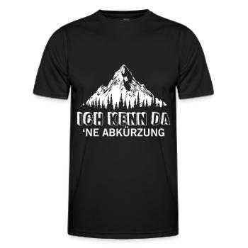 Abréviation de montagne Randonnée Alpes Nature en plein air - T-shirt sport Homme - noir - Devant - AI Model Male 178 dark (178cm)