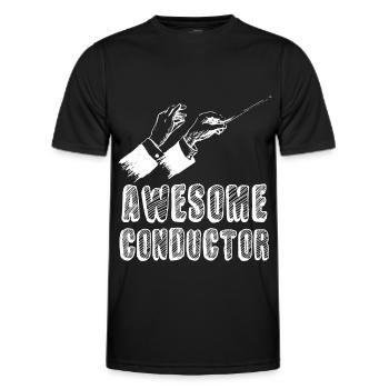 Impressionnant chef d’orchestre chef d’orchestre - T-shirt sport Homme - noir - Devant - AI Model Male 178 dark (178cm)