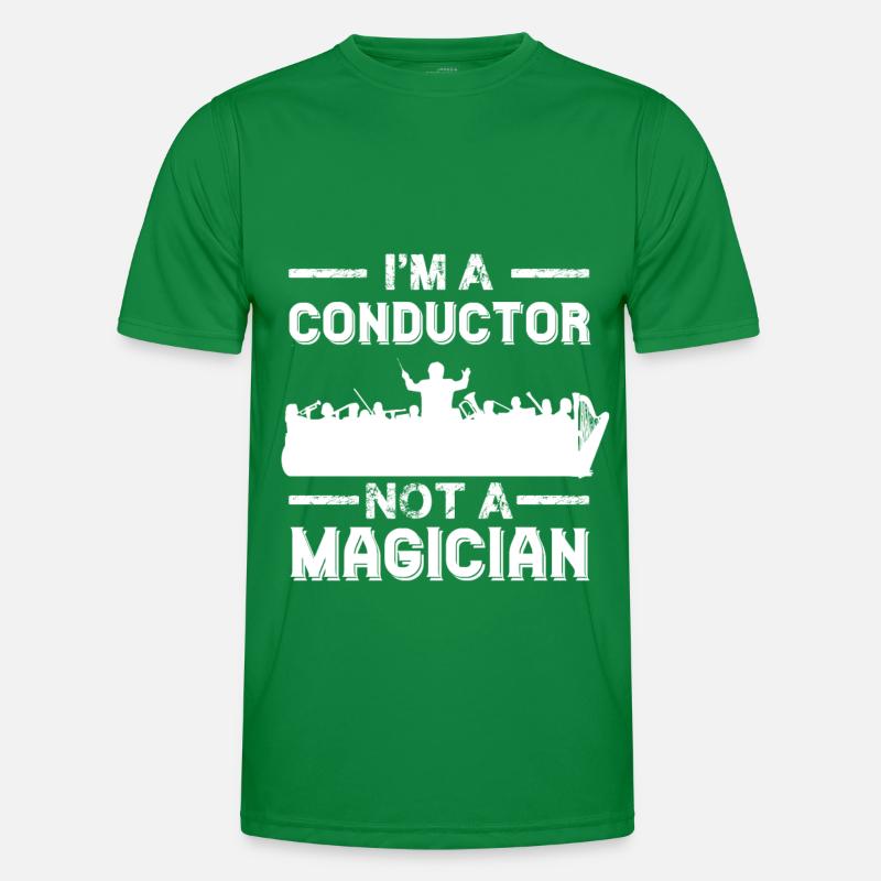 Dirigent und kein Magier Dirigieren mit Stab Männer Funktions-T-Shirt