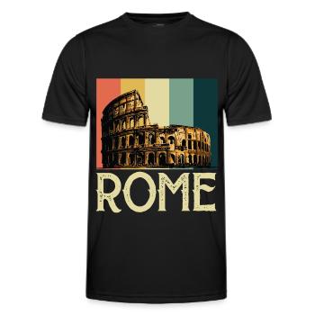 Colisée Gladiateurs romains Italie Antiquité - T-shirt sport Homme - noir - Devant - AI Model Male 178 dark (178cm)