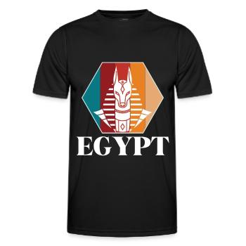 Anubis Egypt Sphinx Giza Pyramid - Men's Functional T-Shirt - black - Front - AI Model Male 178 dark (178cm)