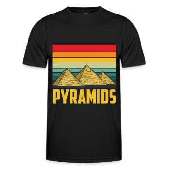 Pyramid Egypt Sphinx Giza Anubis - Men's Functional T-Shirt - black - Front - AI Model Male 178 dark (178cm)