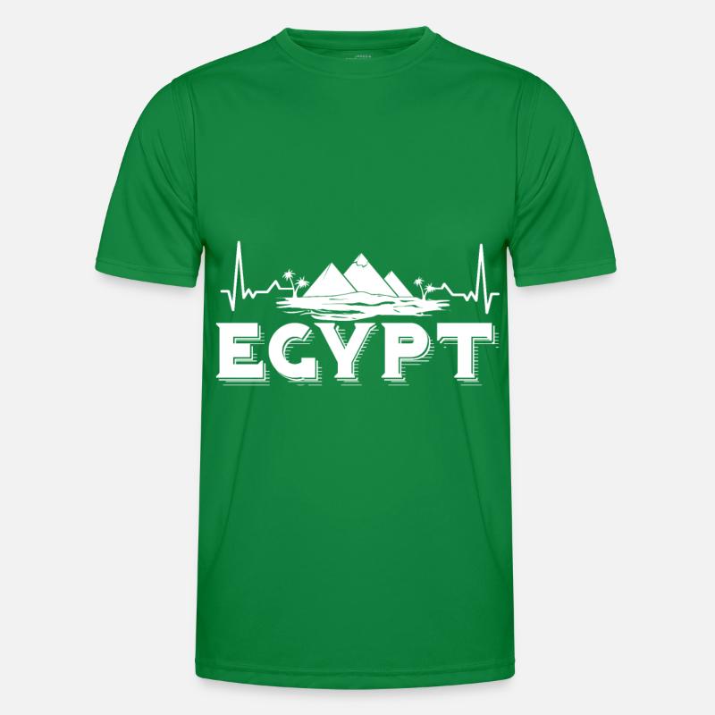 Egypte Pyramides Heartbeat Pharaon Sphinx T-shirt sport Homme