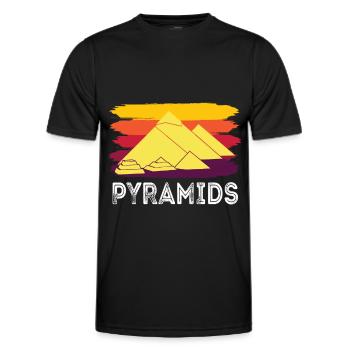 Giza Pyramid Egypt Sphinx Anubis - Men's Functional T-Shirt - black - Front - AI Model Male 178 dark (178cm)