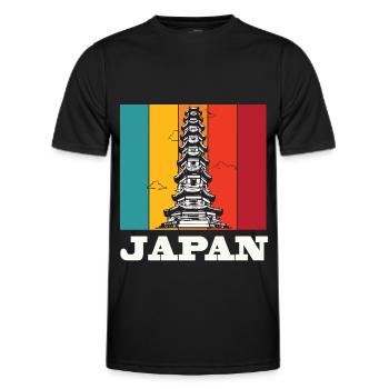 Japon Tokyo Tower Asia Temple - T-shirt sport Homme - noir - Devant - AI Model Male 178 dark (178cm)