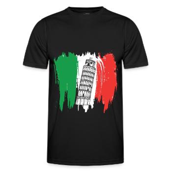 Pisa Leaning Tower Italy Tuscany Florence - Men's Functional T-Shirt - black - Front - AI Model Male 178 dark (178cm)