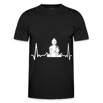Buddha Heartbeat Tian Tan Buddha - Men's Functional T-Shirt - black - Front - AI Model Male 178 dark (178cm)