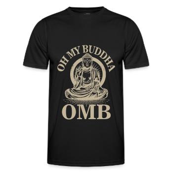 Oh mon Bouddha Méditation Bouddhisme - T-shirt sport Homme - noir - Devant - AI Model Male 178 dark (178cm)