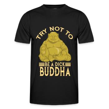 Bouddha Ami Méditation Bouddhisme - T-shirt sport Homme - noir - Devant - AI Model Male 178 dark (178cm)