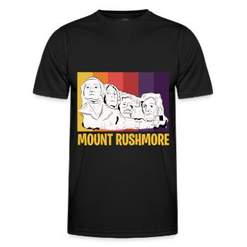 Mémorial du président de Mount Rushmore America - T-shirt sport Homme - noir - Devant - AI Model Male 178 dark (178cm)