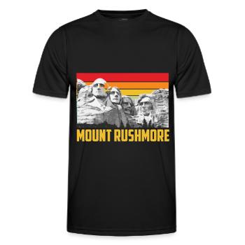 Mount Rushmore South Dakota Lincoln Memorial - Men's Functional T-Shirt - black - Front - AI Model Male 178 dark (178cm)