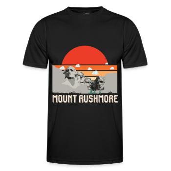 Mont Rushmore Dakota Mountains Amérique États-Unis - T-shirt sport Homme - noir - Devant - AI Model Male 178 dark (178cm)