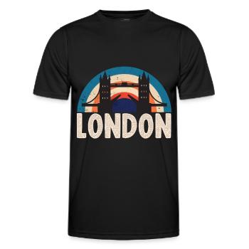 London Tower Bridge England Themse - Männer Funktions-T-Shirt - Schwarz - Vorne - AI Model Male 178 dark (178cm)