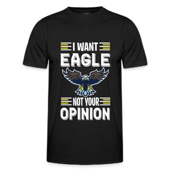 Aigle je veux fauconnerie oiseaux de proie oiseaux - T-shirt sport Homme - noir - Devant - AI Model Male 178 dark (178cm)