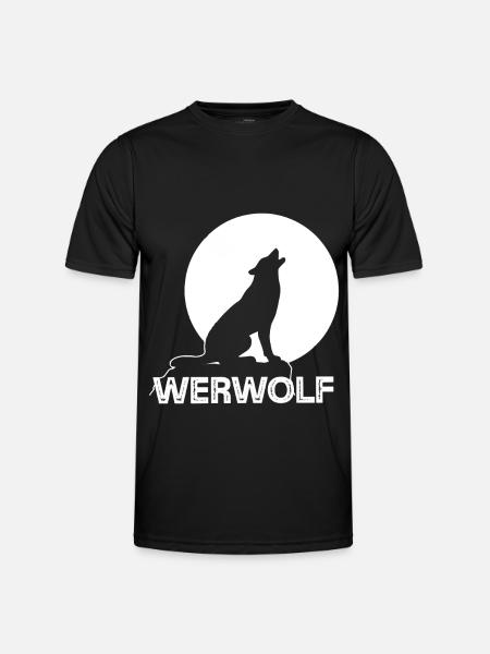 Werwolf Vollmond Wolf Wolfsrudel - Männer Funktions-T-Shirt - Schwarz