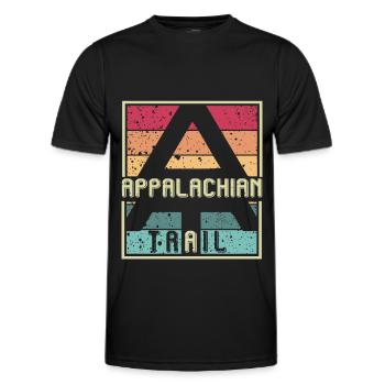 Sentier des Appalaches Sentiers de randonnée souvenirs - T-shirt sport Homme - noir - Devant - AI Model Male 178 dark (178cm)