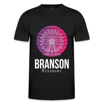 Branson Ferris Wheel Missouri Travel Hiking Camping - Men's Functional T-Shirt - black - Front - AI Model Male 178 dark (178cm)