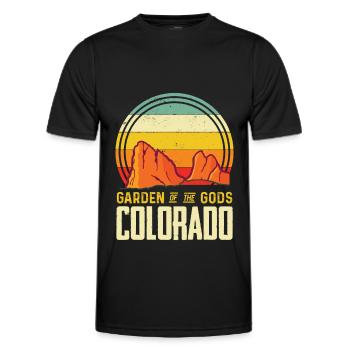 Garten der Götter Nationalpark Colorado Andenken - Männer Funktions-T-Shirt - Schwarz - Vorne - AI Model Male 178 dark (178cm)