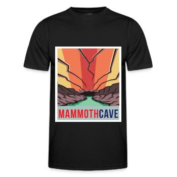 Mammoth Cave Retro National Park Souvenir Kentucky - T-shirt sport Homme - noir - Devant - AI Model Male 178 dark (178cm)