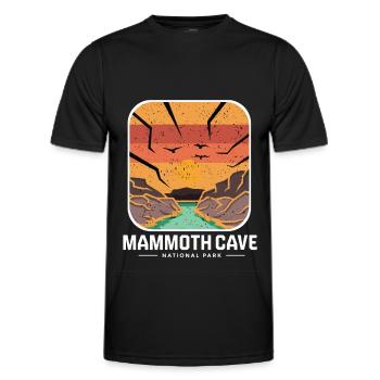Parc national Mammoth Cave Kentucky Souvenir Höhle - T-shirt sport Homme - noir - Devant - AI Model Male 178 dark (178cm)