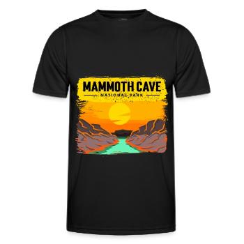 Parc national Cave Mammoth Cave Kentucky Souvenir - T-shirt sport Homme - noir - Devant - AI Model Male 178 dark (178cm)