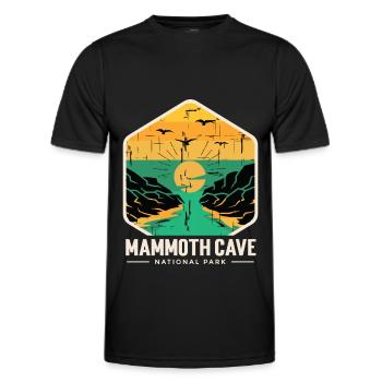 Parc national Souvenir Mammoth Cave Kentucky Souven - T-shirt sport Homme - noir - Devant - AI Model Male 178 dark (178cm)
