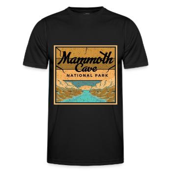 Mammoth Cave Kentucky National Park Souvenir - T-shirt sport Homme - noir - Devant - AI Model Male 178 dark (178cm)