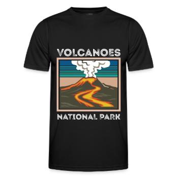 Volcano Souvenir National Park Hawaii Volcano Island - Men's Functional T-Shirt - black - Front - AI Model Male 178 dark (178cm)
