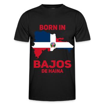 Bajos De Haina République dominicaine - T-shirt sport Homme - noir - Devant - AI Model Male 178 dark (178cm)