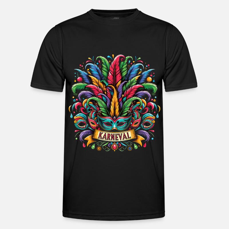 Karneval Maske Männer Funktions-T-Shirt