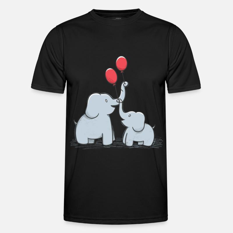 Süsses Elefanten Paar Muttertag Geschenkidee Männer Funktions-T-Shirt