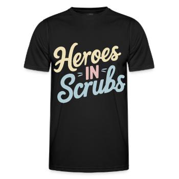 infirmière en soins intensifs, - T-shirt sport Homme - noir - Devant - AI Model Male 178 dark (178cm)