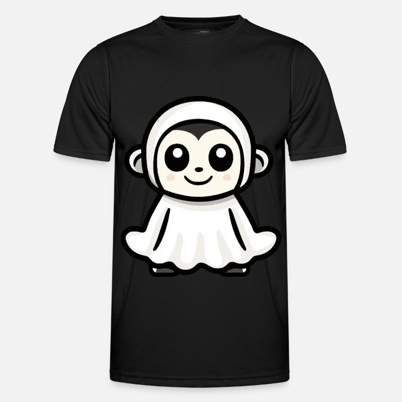 Affe Halloween Comic Geist - Männer Funktions-T-Shirt - Schwarz