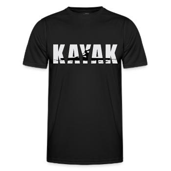 Kayak Kajak Wassersport Kanu Kayaking Geschenkidee - Männer Funktions-T-Shirt - Schwarz - Vorne - AI Model Male 178 dark (178cm)