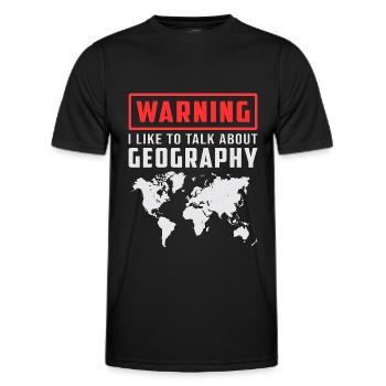 Geografie Lehrer Geocaching Geography Geschenkidee - Männer Funktions-T-Shirt - Schwarz - Vorne - AI Model Male 178 dark (178cm)