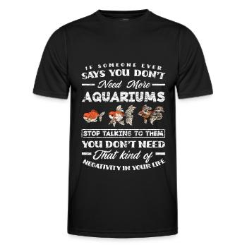 Aquarium - Men's Functional T-Shirt - black - Front - AI Model Male 178 dark (178cm)